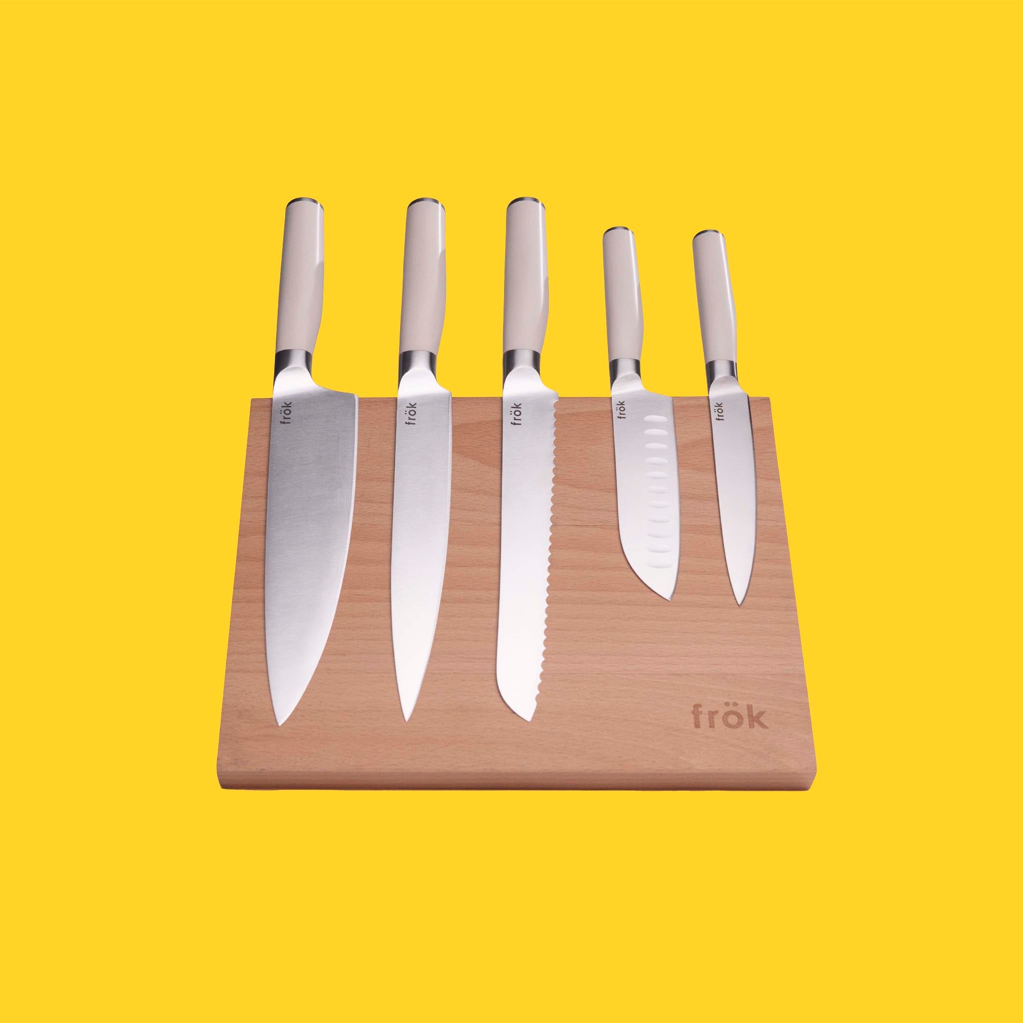  Knife Set, 6 Piece Kitchen Knives Set with Block
